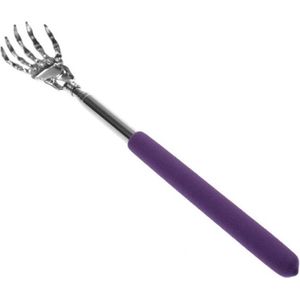 Scoby - Ruggenkrabber - Uitschuifbare Massagekrabber - Kraaienpoot - Telescopische Krabber - Verstelbaar voor Jeuk - Back Scratcher - Paars