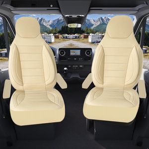 Stoelhoezen voor Iveco Iveco Daily 5 bestelbus in pasvorm, set van 2 stuks - bestuurder 1 + 1 passagierszijde | Met armleuning hoezen | CBS102 | Beige