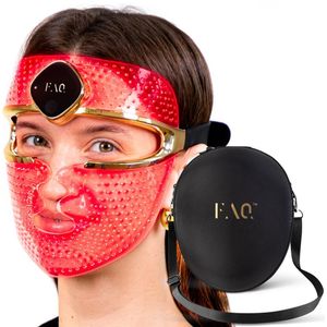 FAQ 202 - Draadloos LED-gezichtsmasker - Anti-aging Verzorging - 600 Lichtpunten - Met Reisetui