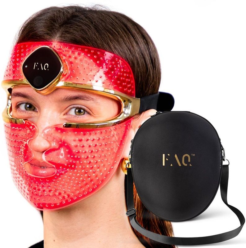 FAQ 202 - Draadloos LED-gezichtsmasker - Anti-aging Verzorging - 600 Lichtpunten - Met Reisetui