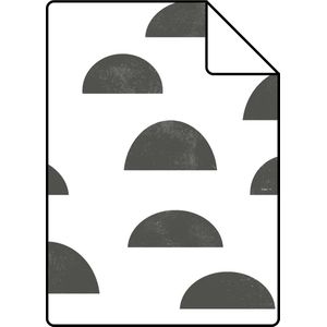 Proefstaal ESTAhome behang grafisch motief zwart wit - 26,5 x 21 cm - 139067-S