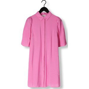 Catwalk Junkie Flare Sleeve Button Up Blouse Dress Jurken Dames - Kleedje - Rok - Jurk - Roze - Maat 42