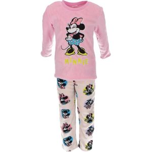 Minnie Mouse Coral-Fleece Pyjama - Maat 98/104 - Polyester - Roze - Meisjes