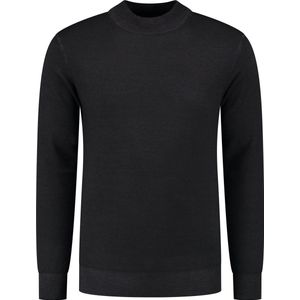 District Indigo Mockneck Pullover Merino/Stretch Black