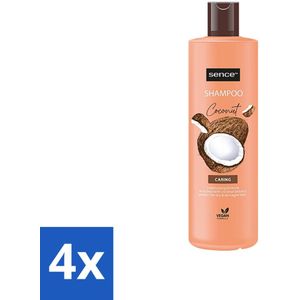 Sence - Coconut - Shampoo - Verzorgend - 400 ml - Voordeelverpakking - Voordeelverpakking - 4 stuks