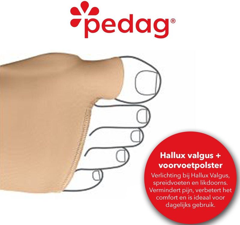 Pedag Hallux - Voorvoetpolster - Beige - Verlichting bij Hallux Valgus - Maat 41 t/m 46