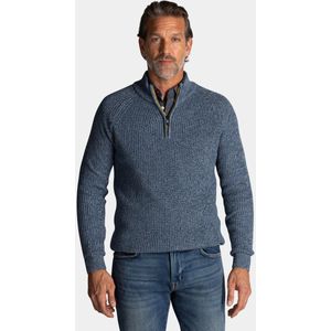 NZA - Blauwe - Katoenen Half Zip Trui