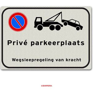 Privé parkeerplaats bord 40 x 60 cm