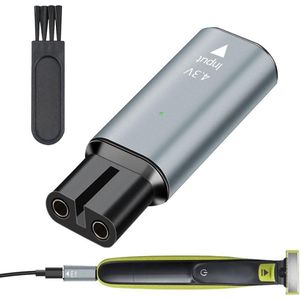 Allecto plus - Vervangende Opladerstekkers voor Philips OneBlade - Grijs - Geschikt voor QP2520 en QP2620 - Voeding Adapter voor Norelco Baardtrimmer - Model A00390