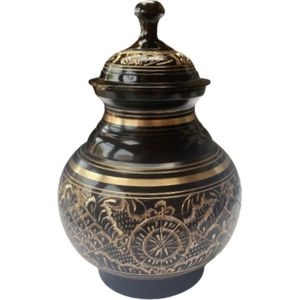 Verdeel Urn/Dierenurn Pot Belly Black Engraved 13072