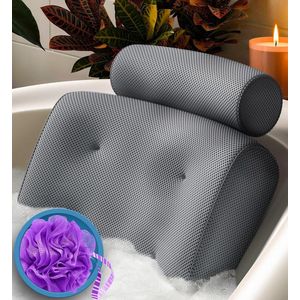 Titel: Luxury Bath Pillow - Head Neck Back Support Cushion for Bathtub Spa Soaking.