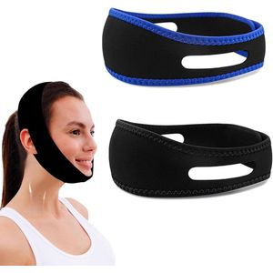2 stuks anti-snurk kinband, ademend, flexibele en verstelbare anti-snurk apparaten, anti-snurk kinband, comfortabele natuurlijke oplossing tegen snurken, stop snurk kinband voor mannen en vrouwen, verbeterde nachtrust