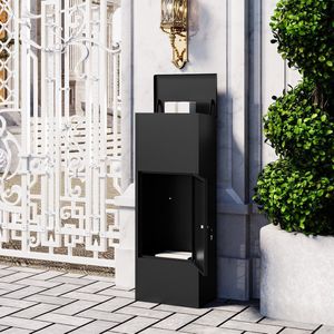 Veehaus® - Rodrygo - Pakketbrievenbus - Brievenbus - XXL -Metaal - 26*41*109 cm