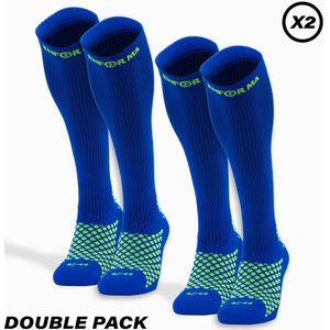 DOUBLE PACK GRAN CANARIA Compressiekousen - Pro Extreme - Kniehoog - Blauw - Maat 39-41