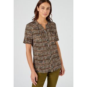 Damart - Overhemdblouse stretch crêpe - Dames - Groen - S