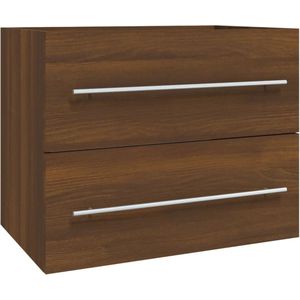 VidaXL Wastafelkast 60x38,5x48 cm - Bewerkt Hout - Bruineikenkleurig