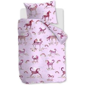 Beddinghouse - Kids Unicorn Paradise - Dekbedovertrek - Roze - Junior - 120x150 cm