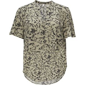 QS - Blouse - Mintgroen - Wijde Blouse - Bloemenprint