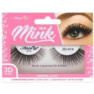 Amor Us Cosmetics - 3D - Silk Mink - VOLUME - Lashes - 3D.014 - Nepwimpers - 20mm - 10 g