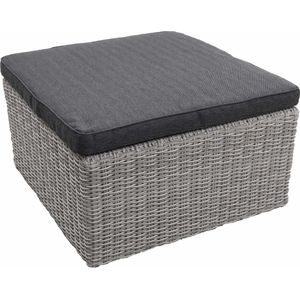 Hocker Dublin 73x73cm | Mystic Grey | Wicker