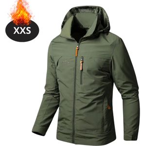 Livano Windjas Voor Heren - Parka - Lente & Herfst - Jas - Volwassen - Windjack - Windbreaker - Outdoor - Buiten - Legergroen - Maat XXS
