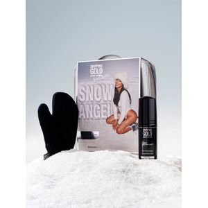 Dripping Gold | Snow Angel Gift Set - Luxe Tanning Mousse / Velvet Tanning Mitt / Luxurious Travel Bag - Vegan