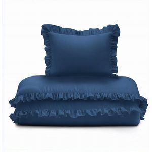 Babynestje Dekbedovertrek Set 100x135cm met Ruches - Katoen