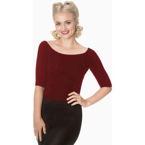 Dancing Days - WICKEDLY WONDERFUL Top - XL - Bordeaux rood