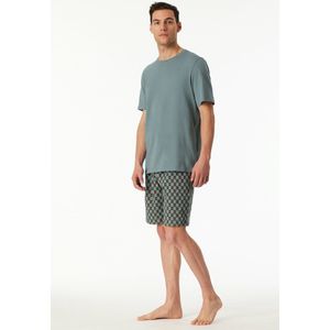 Schiesser Korte nachtkleding voor heren, ronde hals, pyjamaset, Mineraal_181157, 48