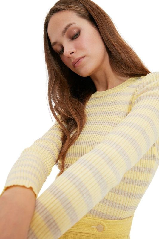 Trendyol - Basic - Gebreide Trui - Groen - Twoaw21Kz0942