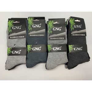 Klassieke sokken - Bamboe - 5 Paar - Zwart/Grijs/Blauw - Maat 40/43