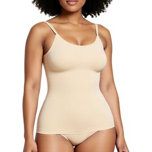 Corrigerende Shapewear Top Dames - Mouwloos - Beige - Maat S - Naadloos - Corrigerende Body - Onzichtbaar Topje - Corrigerend Ondergoed Dames - Shapewear Topje - Tanktop Dames - Damestop