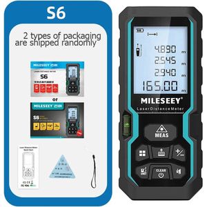 Mileseey S6 Lasermeetlint 40M 60M 80M 100M Laserafstandsmeter Ip54 Elektronische Liniaal Nuttig Meetinstrument
