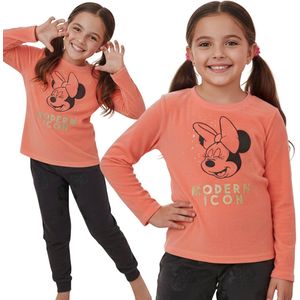 DISNEY Minnie Mouse Velours pyjama voor meisjes, TWEE-DELIGE pyjama met lange mouwen OEKO-TEX
