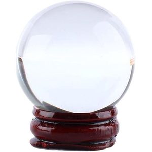 Allecto Plus - Clear Crystal Ball 40mm - Transparante Bal - Aziatische Quartz - Decoratiebol - Mystiek item voor de woonkamer.