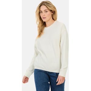 camel active Longsleeve sweatshirt van puur katoen - Maat womenswear-M - Melkwit