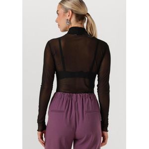 CC Heart Eve Mesh Turtleneck Tops & T-shirts Dames - Shirt - Zwart - Maat XS