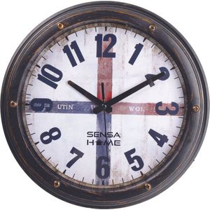 Sensahome Wandklok Utin - Klassieke Wandklok met Stille uurwerk - Landelijke design - 30cm