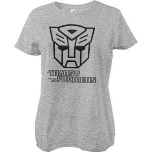 Transformers Autobots Monotone Girly Tee Damen T-Shirt Heathergrey-S