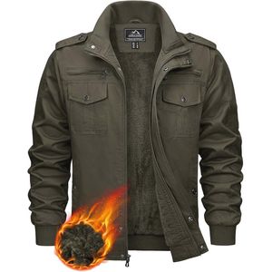 Heren Winter Fleece Outdoor Sherpa Veldjack met Opstaande Kraag