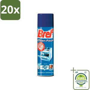 20 x Bref - Oven Spray - Tegen Hardnekkig en Ingebakken Vet - 450 ml - Grootverpakking - Ovenreiniger - Vetverwijderaar - Keukenreiniger - Ovenspray - Schoonmaakmiddel