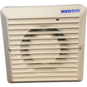 Nedco ventilator inbouw - met timer - kogellagers - Ø 100 mm - wit