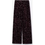 Donkerrode broek met pailletten