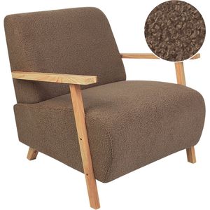 Fauteuil LESJA Bouclé Bruin
