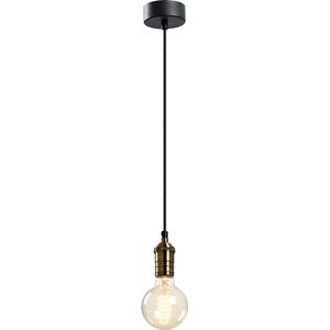 QUVIO Hanglamp industrieel - Lampen - Plafondlamp - Leeslamp - Verlichting - Verlichting plafondlampen - Keukenverlichting - Lamp - Minimalistisch design - Koper - D 4 cm