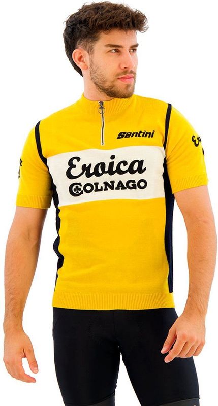 Santini - Eroica Colnago - Korte Mouw Wielertrui - Geel