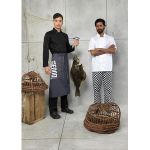 Premier Studded front s/s chef's jacket, Kleur Wit, Maat L