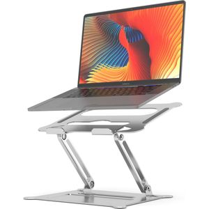 Douxe Laptop Standaard – Verstelbaar & Ergonomisch – t/m 17 Inch – Inklapbare Aluminium Laptop Houder – Laptopstandaarden