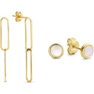 Isabel Bernard - Cadeau d´Isabel - Gift Set - 14 Karaat Goud - Parelmoer Details