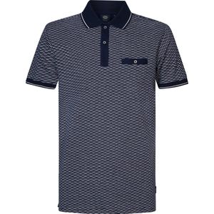 Petrol Industries - Heren All-over Print Polo Tiki - Blauw - Maat L